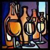 FRAMED Lineup by FidoStudio 30x24 Giclee Edition Art Print Poster Wall Decor Restaurant Art Wine Glasses Cabernet Pino Red White Wine Bar Fancy view 1