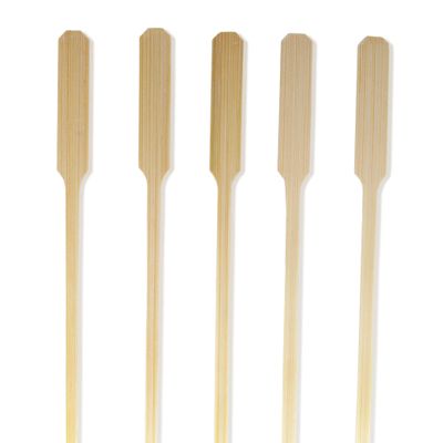 BambooMN 9.8" Premium Bamboo Arrow Shrimp Meat Fruit Kebab Skewer - Beige Colored - 300 Pieces