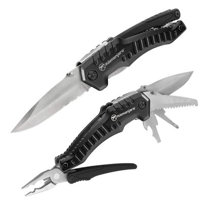 Kilimanjaro Multi-Tool, Full-Size Pliers, Blade Cuts Wood, Hose, Rope, Screwdriver, Wire Cutter, 8-1/2 Inches, Magnus Multifunction - 910056 , Black