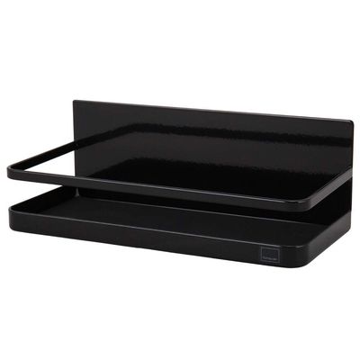 Yamazaki 2523 Magnetic Spice Rack, Black, Approx. W 9.6 x D 4.3 x H 3.3 inches (24.5 x 11 x 8.5 cm), Tower Seasoning Rack, Kitchen Storage