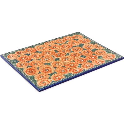 Polmedia Polish Pottery Cookie Sheet UNIKAT - Temptation Pattern Handmade in Boleslawiec Poland by Ceramika Artystyczna + Certificate of Authenticity