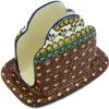 Polmedia Polish Pottery Napkin Holder UNIKAT - Cranberry Medley Pattern Handmade in Boleslawiec Poland by Ceramika Artystyczna + Certificate of Authenticity view 1