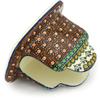 Polmedia Polish Pottery Napkin Holder UNIKAT - Cranberry Medley Pattern Handmade in Boleslawiec Poland by Ceramika Artystyczna + Certificate of Authenticity view 2
