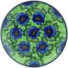 Polmedia Polish Pottery Dessert Plate UNIKAT - Quilters Floral Pattern Handmade in Boleslawiec Poland by Ceramika Artystyczna + Certificate of Authenticity view 1