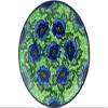 Polmedia Polish Pottery Dessert Plate UNIKAT - Quilters Floral Pattern Handmade in Boleslawiec Poland by Ceramika Artystyczna + Certificate of Authenticity view 2