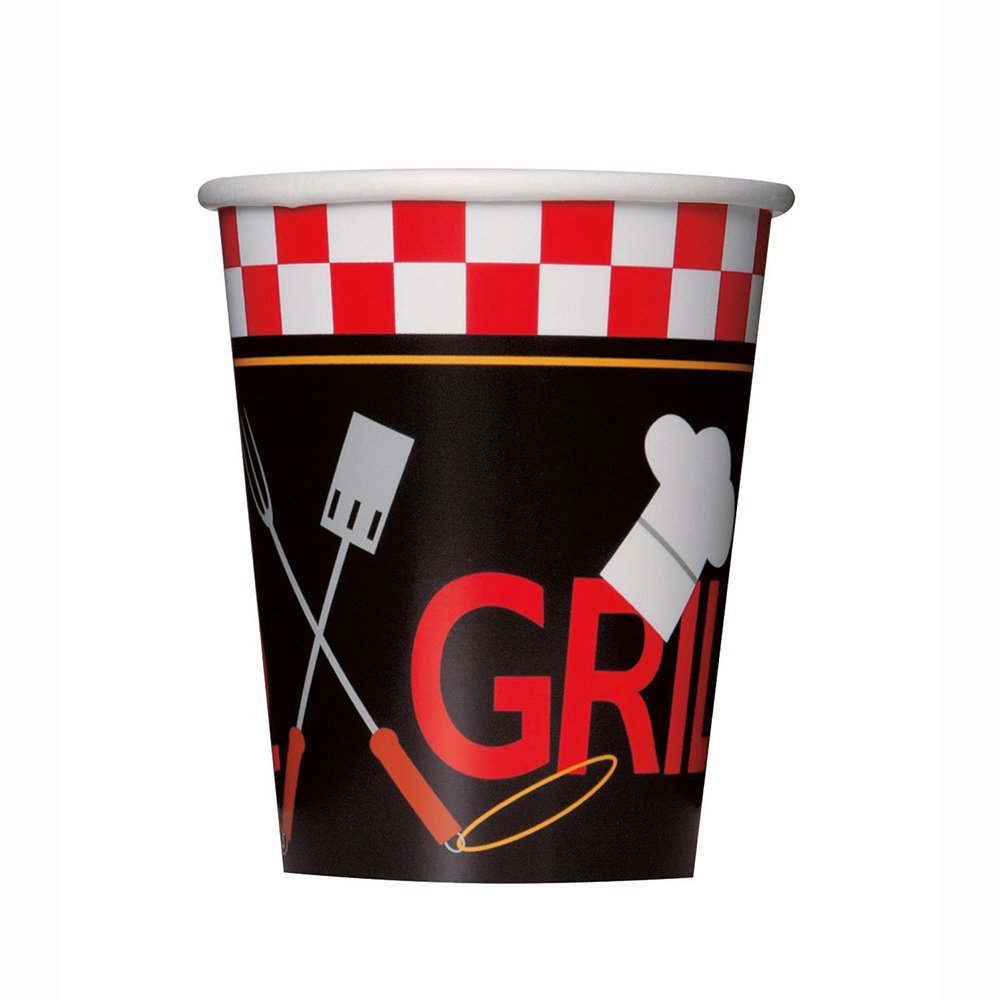 9oz Backyard BBQ Party Paper Cups, 8ct