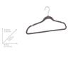 WENKO Cintre floqu gris set de 5 - set de 5, Plastique (ABS), 45 x 23.5 x 0.4 cm, Gris view 4