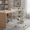 DON HIERRO - Kitchen Cart with 4 Removable Baskets  2-Tier Rolling Utility & Storage Cart on Wheels, White Steel Frame with Ash Laminated Top  Modern & Space-Saving - Fiesta view 4