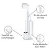 WENKO Toilet Paper Stand with Toilet Brush and Spare Roll Holder, Toilet Paper Holder Stand, Toilet Paper Roll Holder, White, 7.09 x 27.56 x 7.68 in view 2