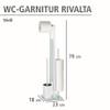 WENKO Toilet Paper Stand with Toilet Brush and Spare Roll Holder, Toilet Paper Holder Stand, Toilet Paper Roll Holder, White, 7.09 x 27.56 x 7.68 in view 4