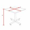 Regency Kobe 48-Inch Square Breakroom Table, Maple, and 4 Zeng Stack Chairs, Black view 3