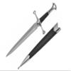 Wuu Jau Co H-5922 Medieval Dagger with Black Scabbard, 14" view 1