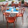 2xhome Set of 8 Modern Dining Chairs | Stackable Indoor or Outdoor Entangled Side Chair | Weather Resistant Plastic for Kitchen, Patio, Restaurant, Yard, Porch, Balcony (Red) view 4