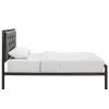 America Luxury - Bedroom Modern Contemporary Twin Size Fabric Bed Frame, Grey Fabric view 4