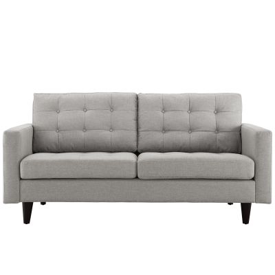America Luxury - Sofa Modern Contemporary Loveseat, Grey Fabric