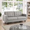 America Luxury - Sofa Modern Contemporary Loveseat, Grey Fabric view 2