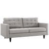 America Luxury - Sofa Modern Contemporary Loveseat, Grey Fabric view 4