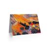 Wee Blue Coo VINCENT VAN GOGH LANDSCAPE WITH HOUSE PLOUGHMAN 1889 BLANK GREETINGS CARD view 2