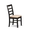East West Furniture ANPF5-CAP-C 5 Piece Dining Set Includes a Round Kitchen Table with Pedestal and 4 Linen Fabric Upholstered Dining Chairs, 36x36 Inch, Cappuccino view 4