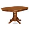 East West Furniture AVML7-SBR-W 7 Piece Kitchen Table & Chairs Set Consist of an Oval Dining Table with Butterfly Leaf and 6 Dining Room Chairs, 42x60 Inch, Saddle Brown view 3