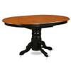 East West Furniture AVON7-BLK-W 7 Piece Dining Set Consist of an Oval Dining Table with Butterfly Leaf and 6 Kitchen Chairs, 42x60 Inch, Black & Cherry view 3
