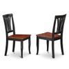 East West Furniture AVON7-BLK-W 7 Piece Dining Set Consist of an Oval Dining Table with Butterfly Leaf and 6 Kitchen Chairs, 42x60 Inch, Black & Cherry view 4