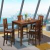 East West Furniture DUBU5H-MAH-LC 5 Piece Counter Height Pub Set Includes a Rectangle Dining Table and 4 Faux Leather Dining Room Chairs, 36x60 Inch, Mahogany view 2