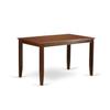 East West Furniture DUBU5H-MAH-LC 5 Piece Counter Height Pub Set Includes a Rectangle Dining Table and 4 Faux Leather Dining Room Chairs, 36x60 Inch, Mahogany view 4