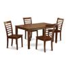 East West Furniture CAML5-MAH-W 5 Piece Kitchen Table Set for 4 Includes a Rectangle Dining Room Table and 4 Dining Chairs, 36x60 Inch, Mahogany view 1