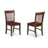East West Furniture CANO5C-MAH-W 5 Piece Dinette Set for 4 Includes a Rectangle Dining Room Table and 2 Dining Chairs with 2 Benches, 36x60 Inch, Mahogany view 4