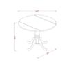 East West Furniture DLBO5-WHI-W 5 Piece Kitchen Table Set for 4 Includes a Round Dining Room Table with Dropleaf and 4 Solid Wood Seat Chairs, 42x42 Inch, Linen White view 4