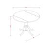 East West Furniture DLCA5-MAH-W 5 Piece Dining Set Includes a Round Dining Room Table with Dropleaf and 4 Wood Seat Chairs, 42x42 Inch, Mahogany view 3
