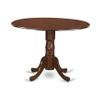 East West Furniture DLCA5-MAH-W 5 Piece Dining Set Includes a Round Dining Room Table with Dropleaf and 4 Wood Seat Chairs, 42x42 Inch, Mahogany view 4