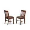 East West Furniture MLNO5C-MAH-C 5 Piece Dining Set Includes a Rectangle Dining Room Table with Butterfly Leaf and 2 Linen Fabric Kitchen Chairs with 2 Benches, 36x54 Inch, Mahogany view 4