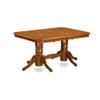 East West Furniture NAML9-SBR-C 9 Piece Dining Room Furniture Set Includes a Rectangle Kitchen Table with Butterfly Leaf and 8 Linen Fabric Upholstered Chairs, 40x78 Inch, Saddle Brown view 3