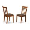 East West Furniture NAML9-SBR-C 9 Piece Dining Room Furniture Set Includes a Rectangle Kitchen Table with Butterfly Leaf and 8 Linen Fabric Upholstered Chairs, 40x78 Inch, Saddle Brown view 4