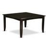 East West Furniture PARF6-CAP-C 6 Piece Dining Table Set Contains a Square Dinner Table with Butterfly Leaf and 4 Linen Fabric Dining Room Chairs with a Bench, 54x54 Inch, Cappuccino view 3