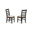 East West Furniture PARF6-CAP-C 6 Piece Dining Table Set Contains a Square Dinner Table with Butterfly Leaf and 4 Linen Fabric Dining Room Chairs with a Bench, 54x54 Inch, Cappuccino view 4