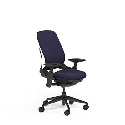 Steelcase Leap Plus Desk Chair in Buzz2 Crocus Fabric - 500 lb Weight Capacity - 4-Way Highly Adjustable Arms - Black Frame and Base - Standard Carpet Casters