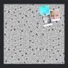 PinPix ArtToFrames 14x14 Custom Cork Bulletin Board Bk Seemless Flower Poster Board Has a Fabric Style Canvas Finish, Framed in Satin Black (PinPix-122) view 1