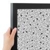 PinPix ArtToFrames 16x10 Custom Cork Bulletin Board Bk Seemless Flower Poster Board Has a Fabric Style Canvas Finish, Framed in Satin Black (PinPix-122) view 3