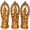 Lakshmi Ganesha Saraswati - Set of Three Statues - Brass Statue view 1