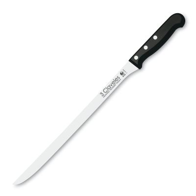 3 Claveles Ham Knife 30 cm, Stainless Steel, Black