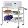 24" Deep x 24" Wide x 39" High Chrome Kitchen Cart view 1