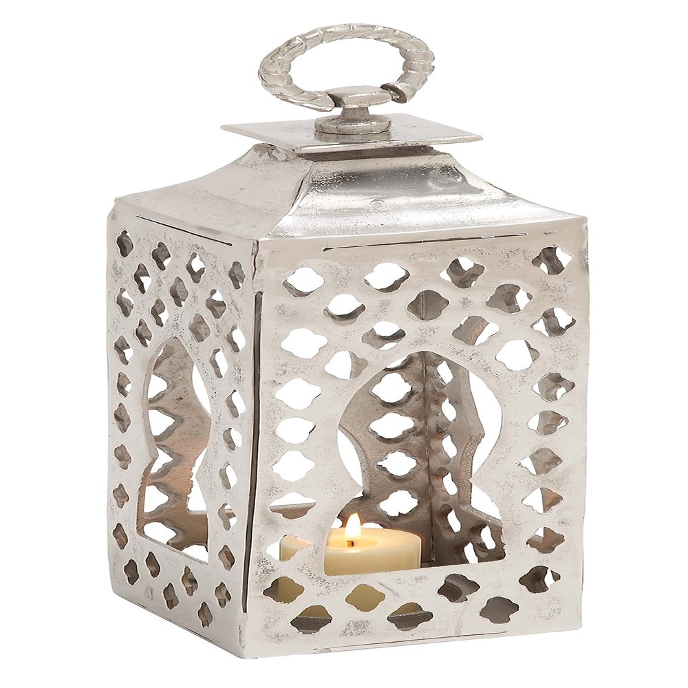 Deco 79 Aluminum Lantern, 7 by 23-Inch