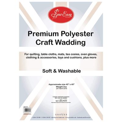 Sew Easy Hobbes WAD2100 | Polyester Wadding | 40 x 40in | 2oz Roll