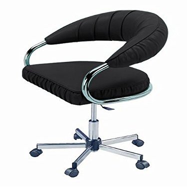 Pibbs 992 Cloud Nine Desk Chair - Adjustable Hydraulic Height 18"23", Padded Seat & Back, 5-Star Base with Smooth Casters, Durable Professional Salon & Spa Chair, Turquoise, PIB-992-BLK