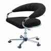 Pibbs 992 Cloud Nine Desk Chair - Adjustable Hydraulic Height 18"23", Padded Seat & Back, 5-Star Base with Smooth Casters, Durable Professional Salon & Spa Chair, Turquoise, PIB-992-BLK view 1