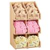 Cal-Mil 2054-60 Condiment Organizer, 6 Compartments, 16" Height, 10.25" Width, 6.75" Length, Bamboo view 1