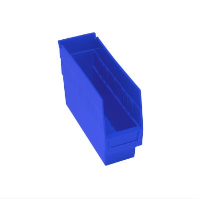 Quantum QSB201BL Store More Shelf Bin, 11-5/8" Length x 4-1/8" Width x 6" Height, Blue, Pack of 36